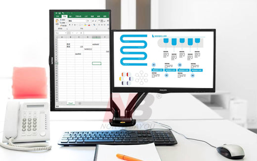 North Bayou Gas Strut Desktop Dual Monitor Arm:F160