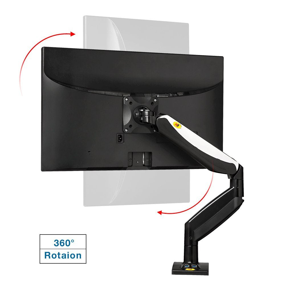 North Bayou Monitor Full Motion Monitor Arm for 22-32 Computer Monitor with  Gas Spring F85A