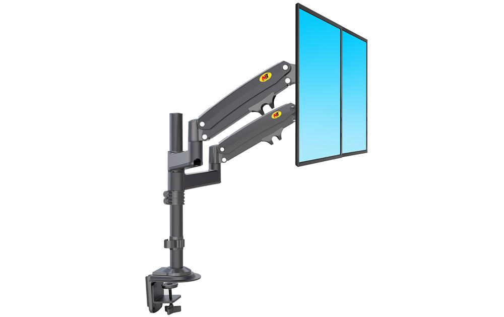 North Bayou H180 Dual Gas-Spring Monitor Arm (22–32 in)
