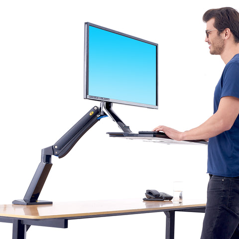 Desk Converter Standing Desk Workstation Arm with Keyboard Tray FC40